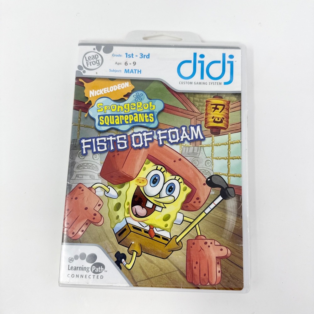 LeapFrog Didj SpongeBob SquarePants Fists of Foam Math Game 2008 Nickelodeon